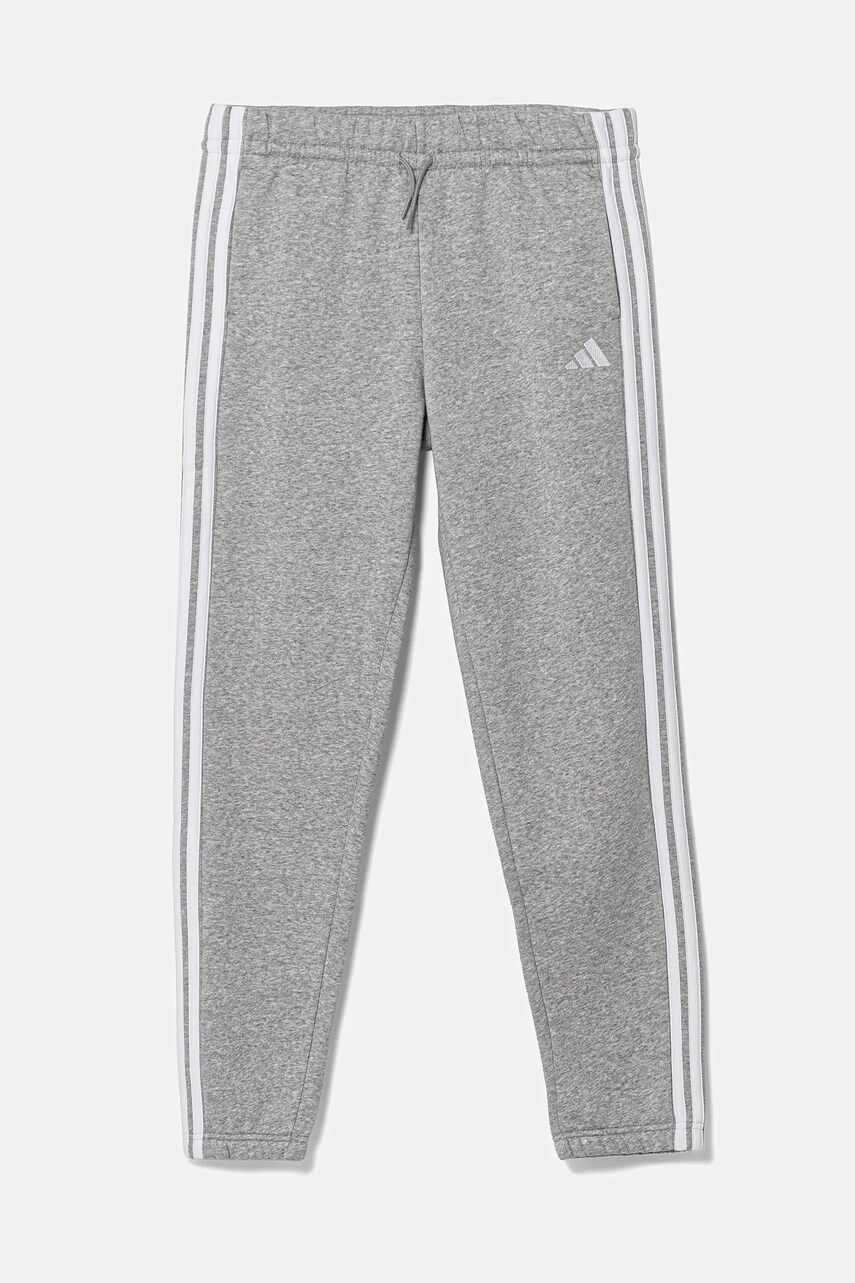 Levně Dětské tepláky adidas šedá barva, s aplikací, JY4995