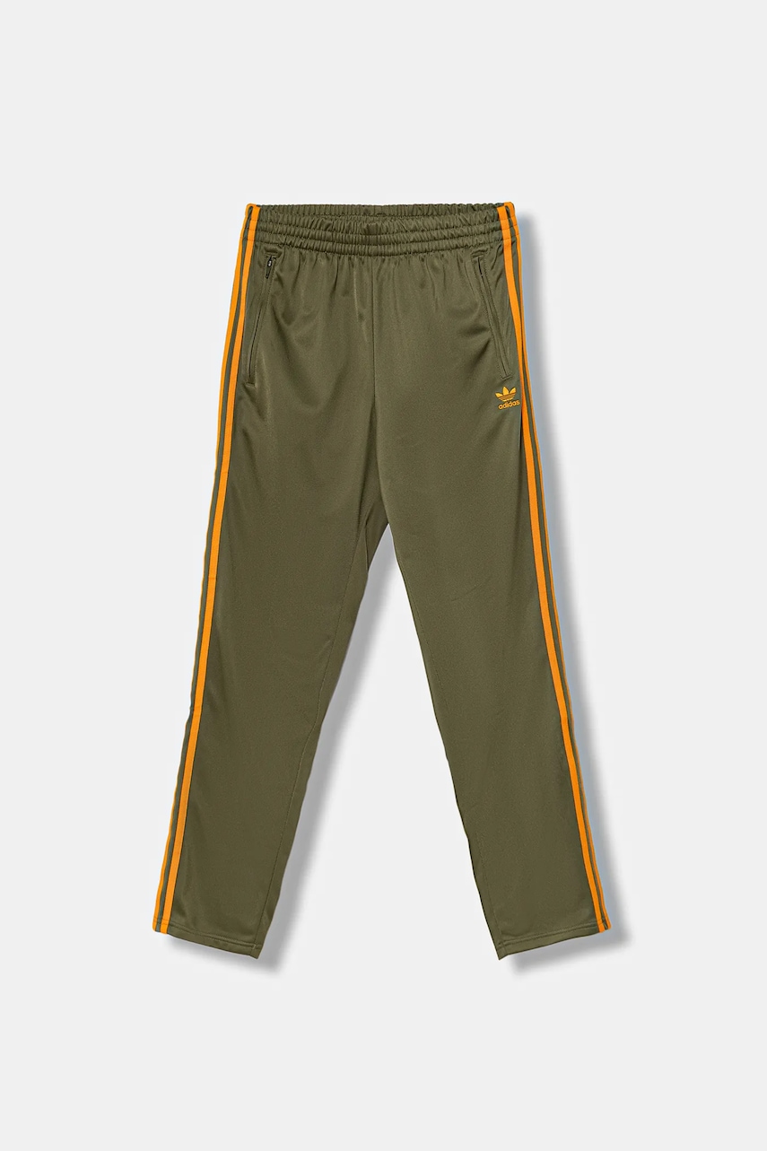 adidas Originals pantaloni de trening pentru copii culoarea verde, cu imprimeu, JZ4079