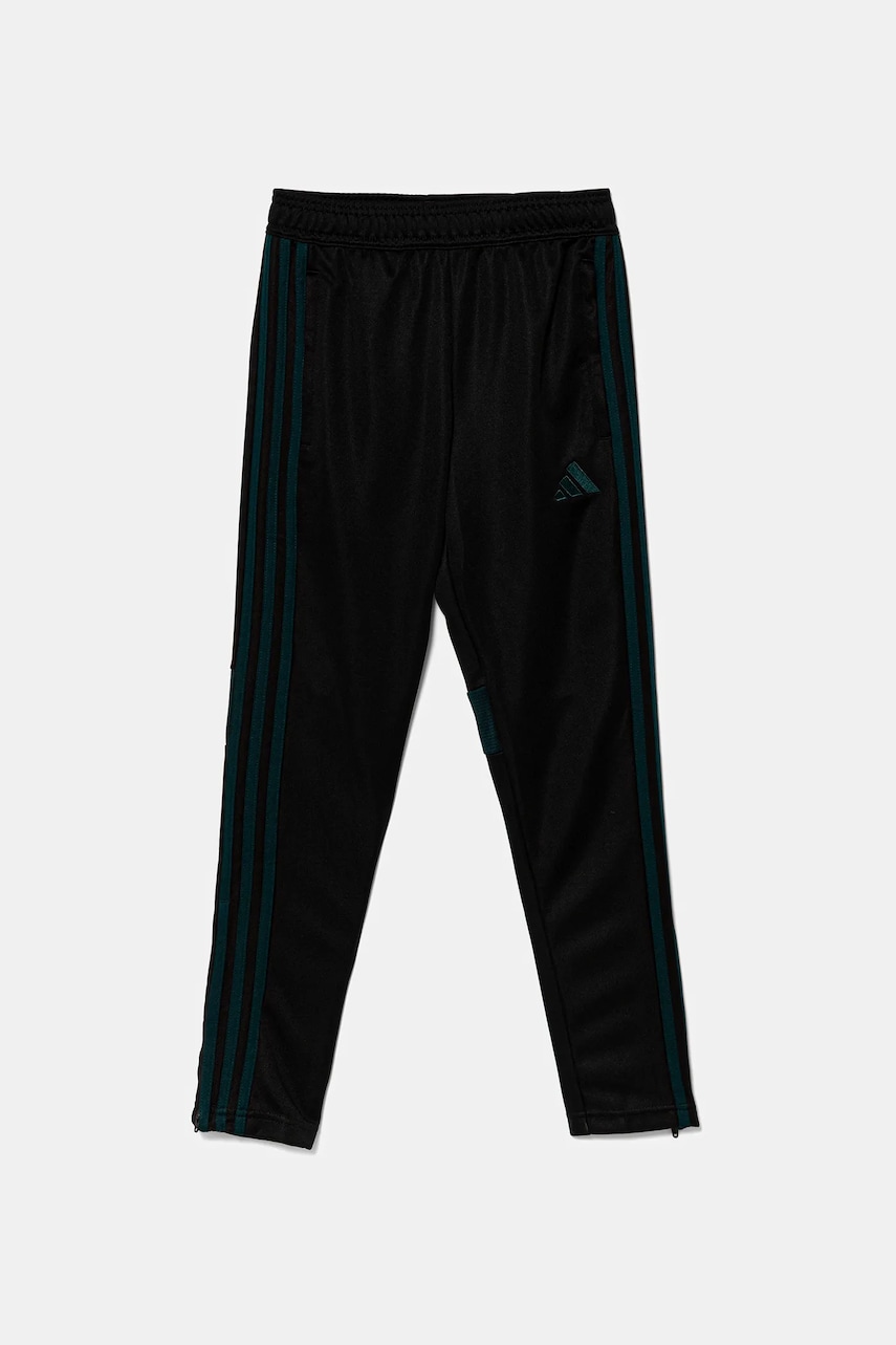 adidas Performance pantaloni de trening pentru copii culoarea negru, cu imprimeu, KC7235