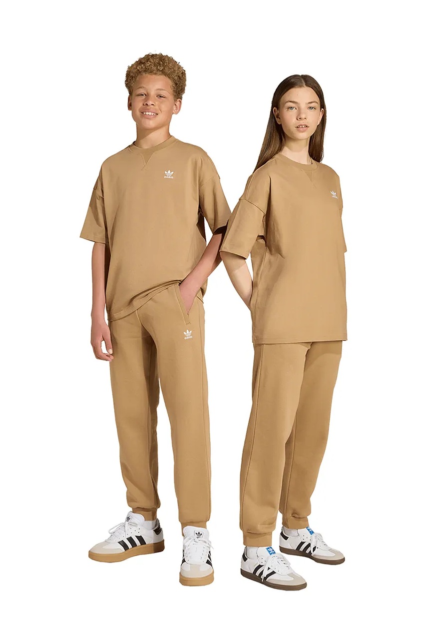 adidas Originals pantaloni de trening pentru copii culoarea bej, uni, JX2753