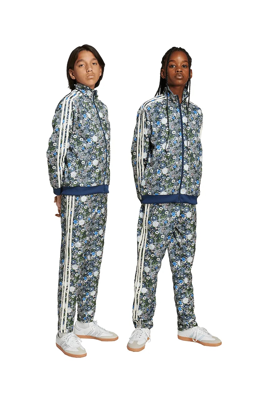 Levně Dětské tepláky adidas Originals tmavomodrá barva, JV7825