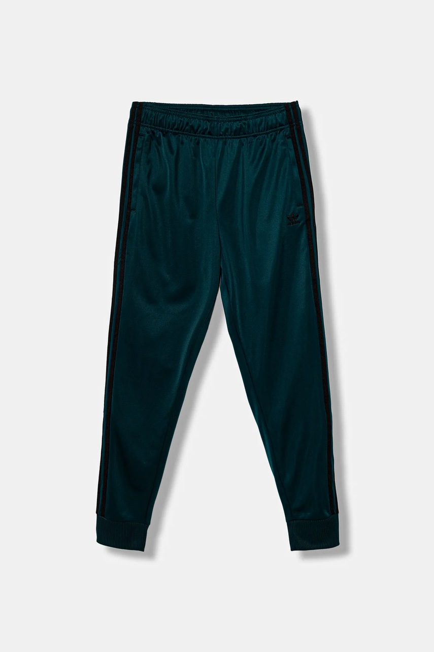 Детские спортивные штаны adidas Originals цвет зелёный узор JV8569
