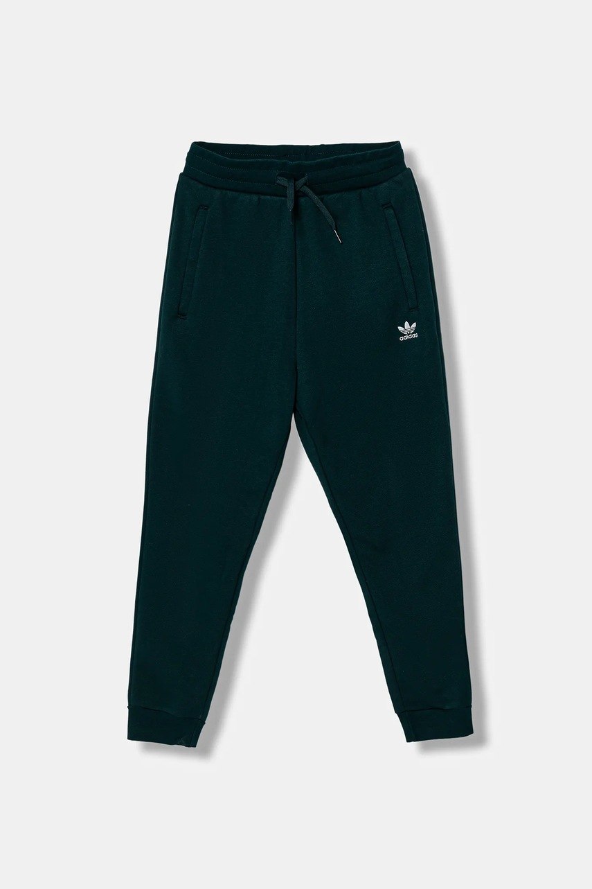 Детские спортивные штаны adidas Originals цвет зелёный однотонные JX2745