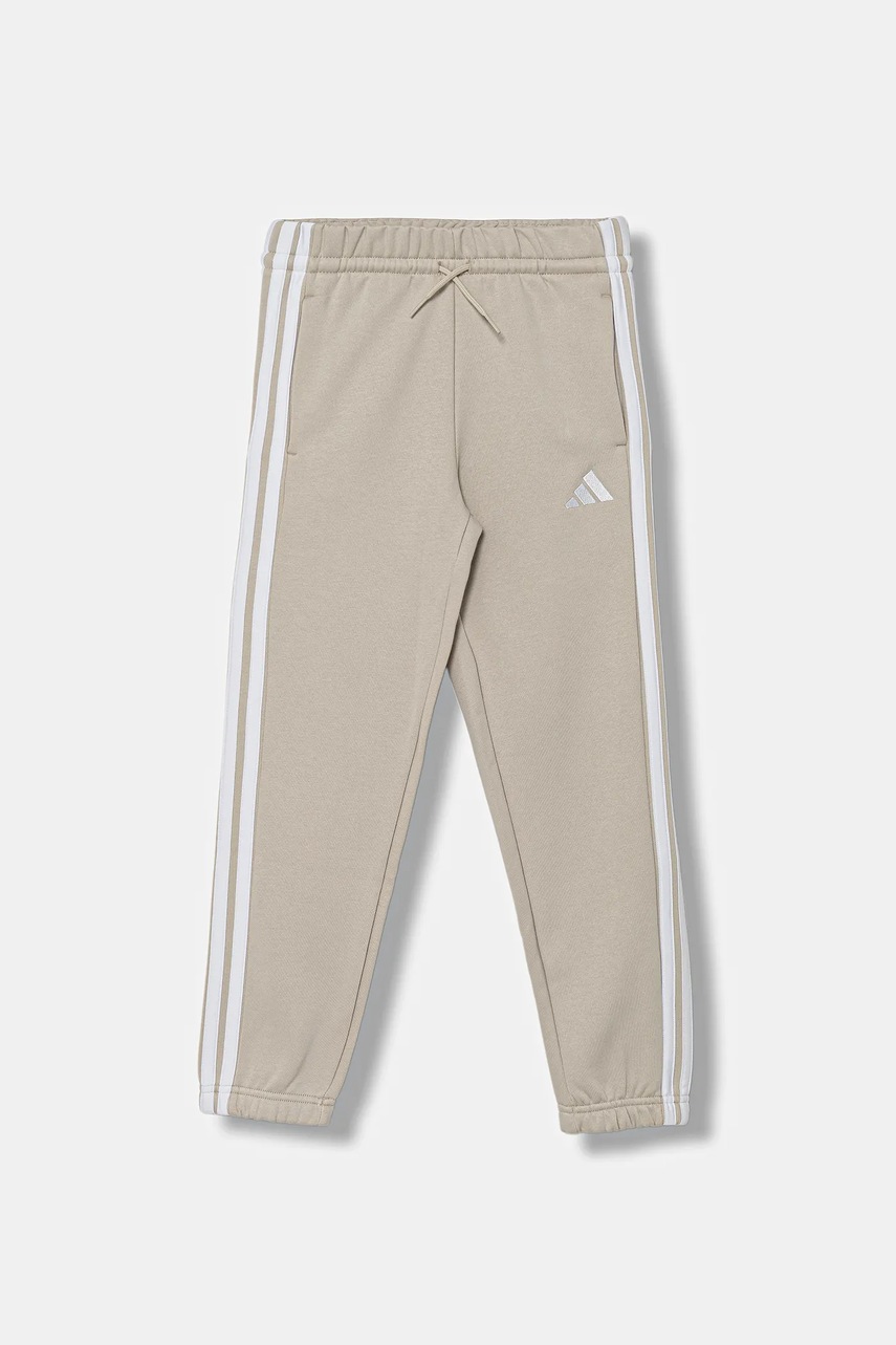 Детские спортивные штаны adidas цвет бежевый с аппликацией KB7309