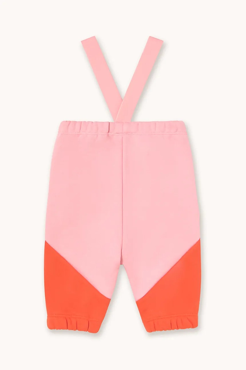 Дитячі спортивні штани Tinycottons TINY COLOR BLOCK BABY SWEATPANT колір рожевий AW25-278