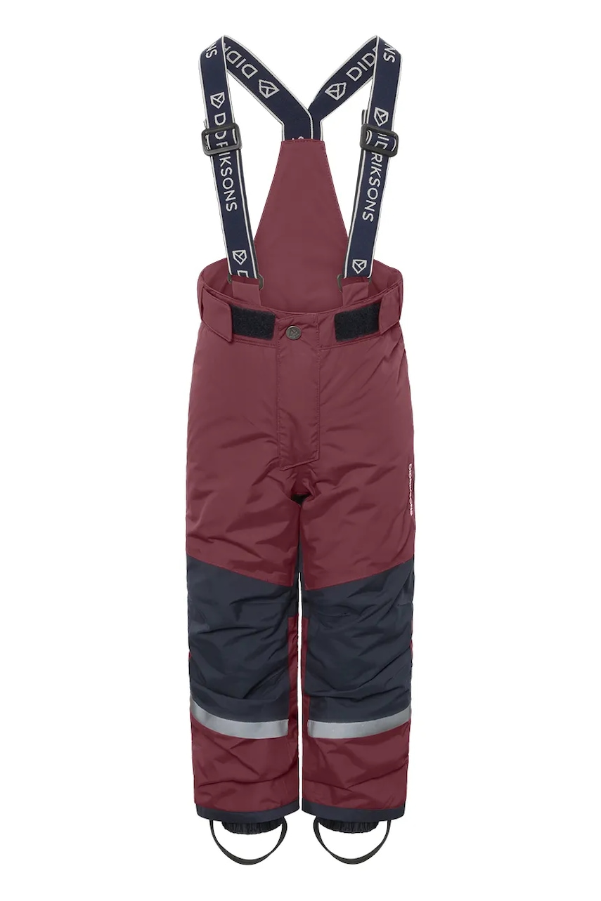 Didriksons pantaloni copii IDRE KIDS PANTS 6 culoarea bordo, 504357