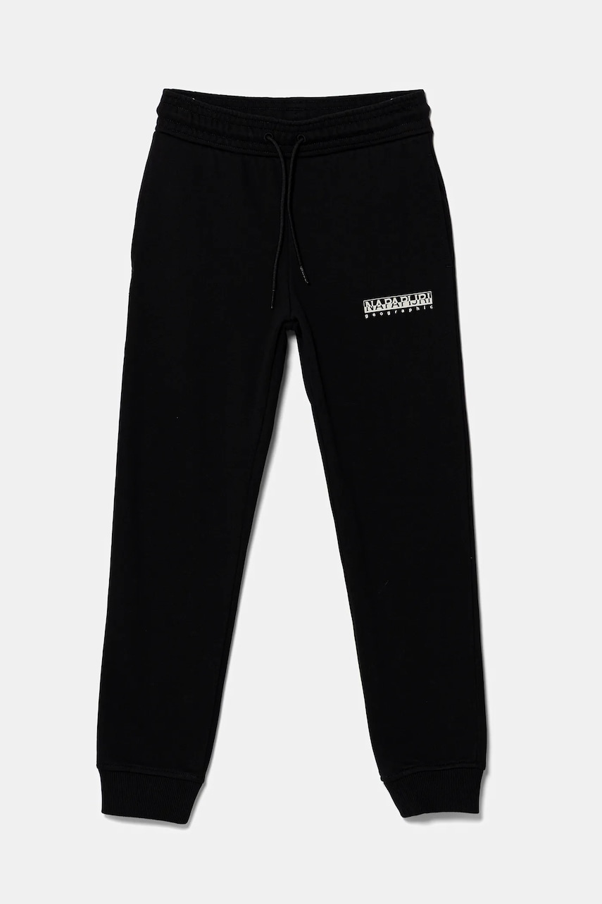 Napapijri pantaloni de trening pentru copii M-GORI culoarea negru, cu imprimeu, NP0A891C9411