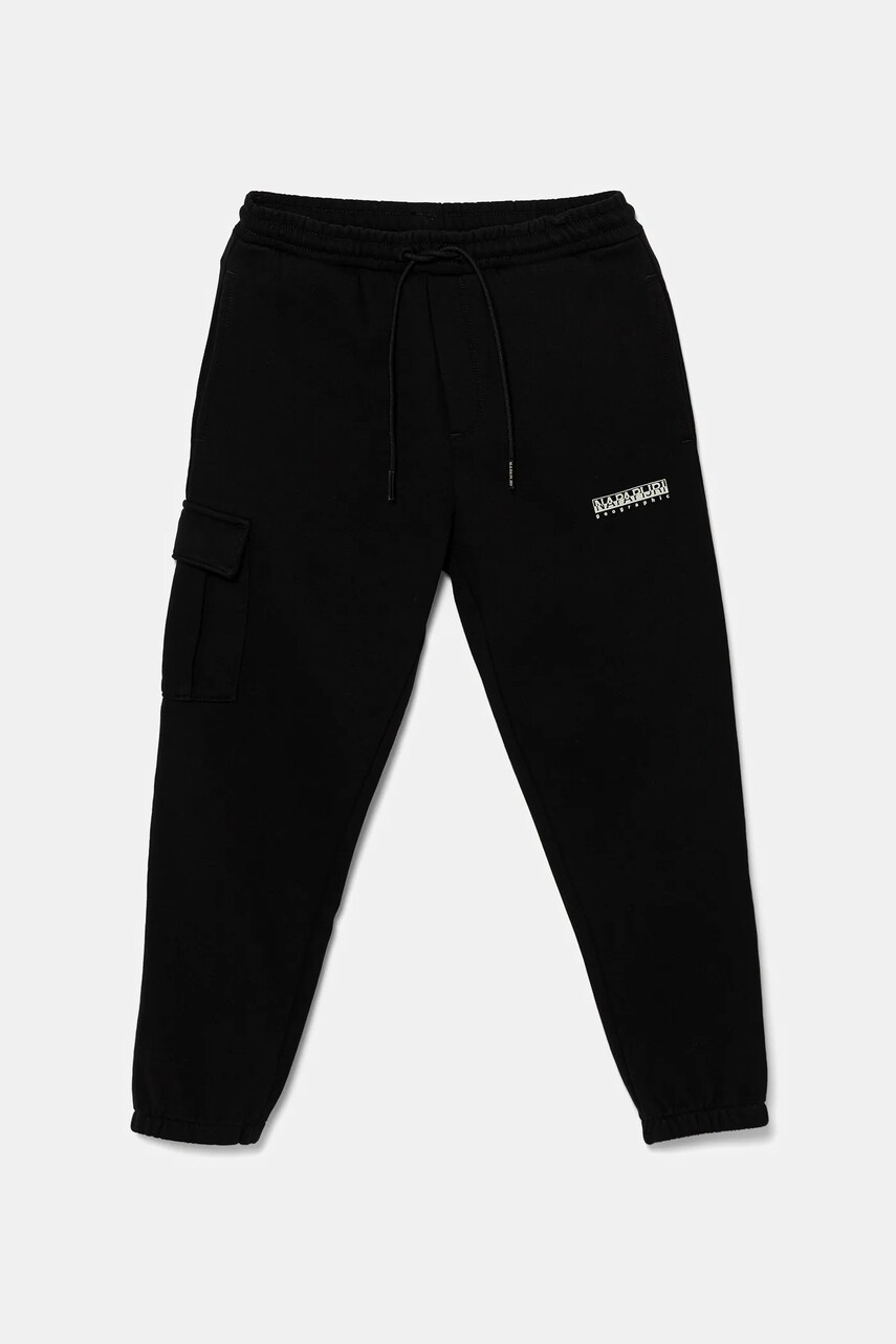 Napapijri pantaloni de trening pentru copii M-INOT culoarea negru, cu imprimeu, NP0A891G9411