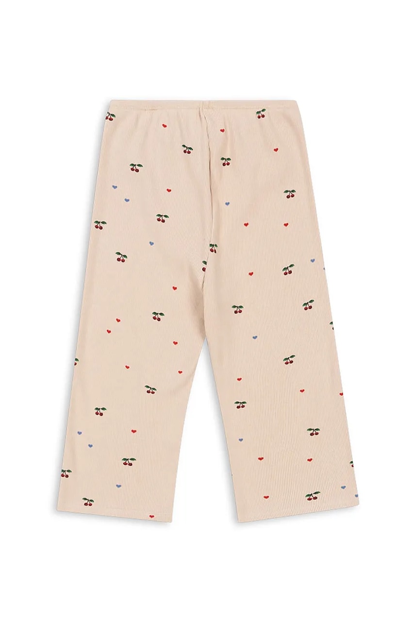 Детские спортивные штаны с хлопком Konges Sløjd ELLA PANTS GOTS цвет бежевый узор KS103800 Детские спортивные штаны с хлопком Konges Sløjd ELLA PANTS GOTS цвет бежевый узор KS103800
