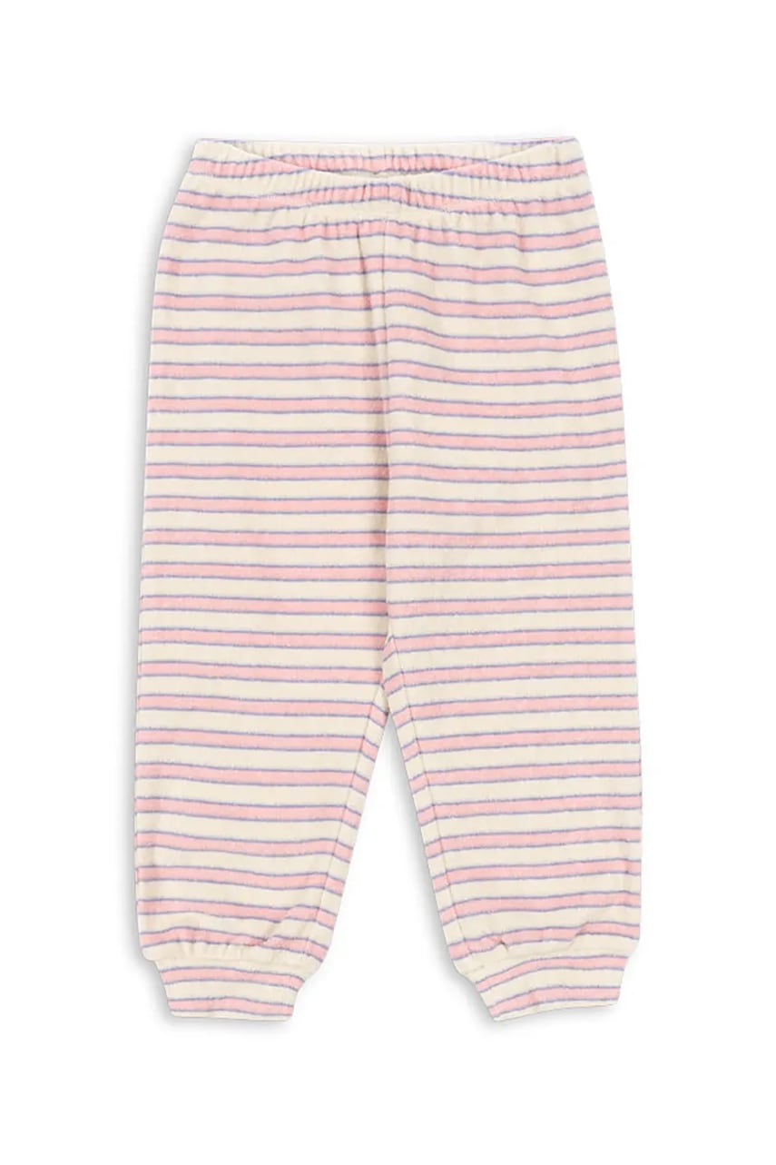 Levně Dětské tepláky s bavlnou Konges Sløjd ITTY SWEAT PANTS GOTS růžová barva, KS103830