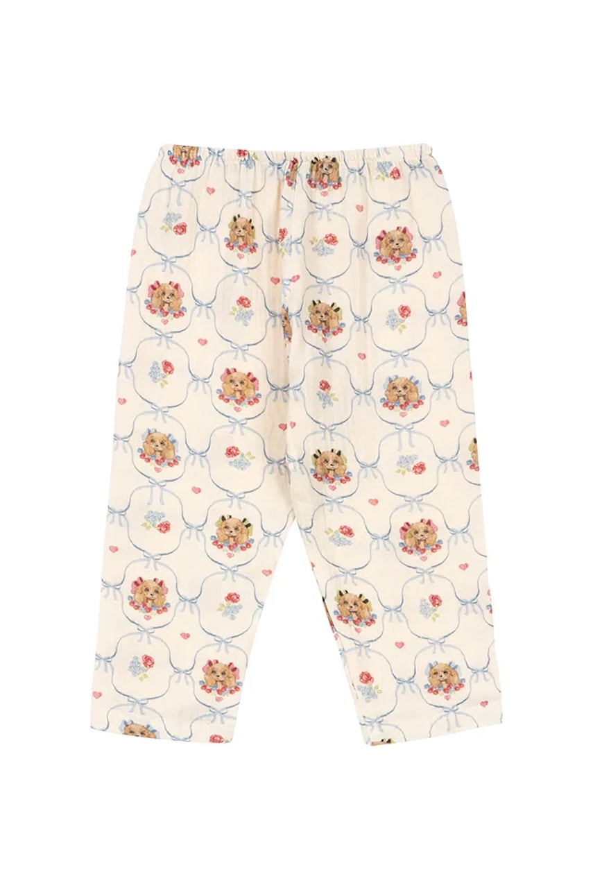 Детские хлопковые брюки Konges Sløjd COCO PANTS GOTS цвет бежевый узор KS103760 Детские хлопковые брюки Konges Sløjd COCO PANTS GOTS цвет бежевый узор KS103760
