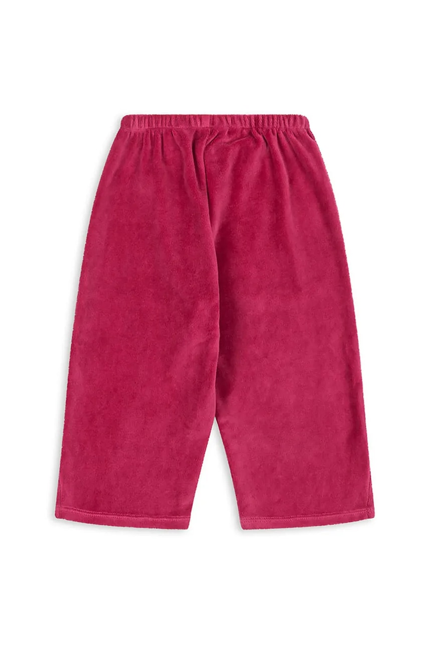 Детские спортивные штаны с хлопком Konges Sløjd VELOU PANTS GOTS цвет бордовый однотонные KS104030 Детские спортивные штаны с хлопком Konges Sløjd VELOU PANTS GOTS цвет бордовый однотонные KS104030