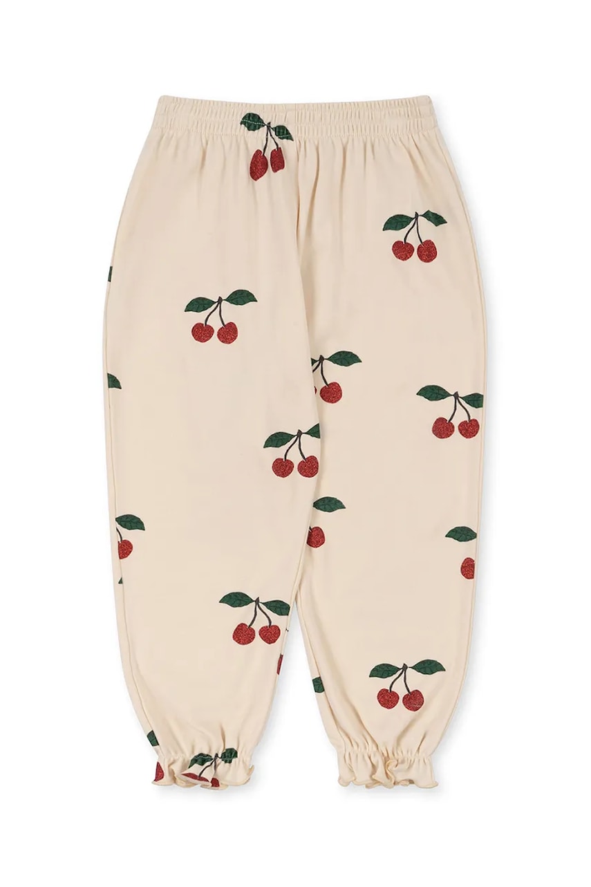 Детские хлопковые штаны Konges Sløjd MALLI GLITTER PANTS GOTS цвет бежевый узор KS103894 Детские хлопковые штаны Konges Sløjd MALLI GLITTER PANTS GOTS цвет бежевый узор KS103894