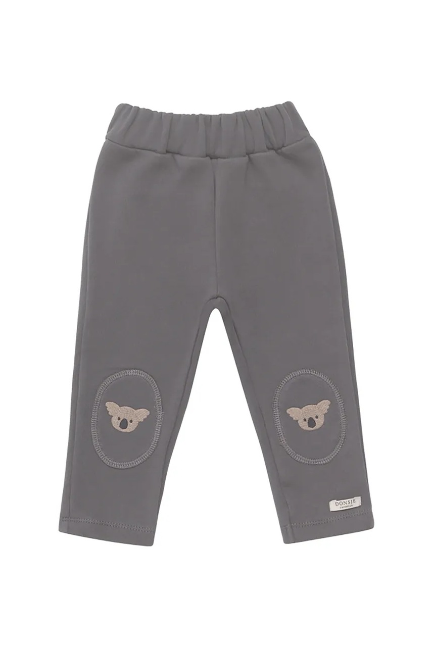 Хлопковые штаны для младенцев Donsje Joek Trousers Koalas цвет серый с аппликацией 3040704