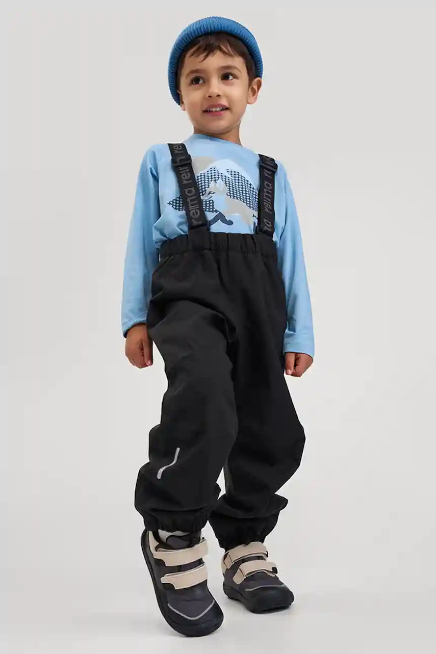 Reima pantaloni copii Hauskin culoarea negru, 5100411A