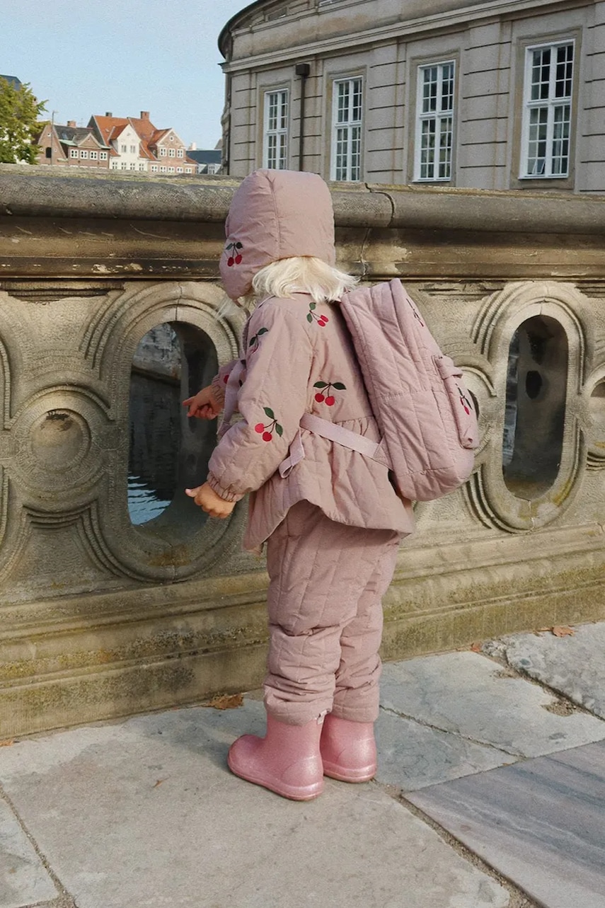 Levně Dětské kalhoty Konges Sløjd JUNO PANTS růžová barva, KS103488