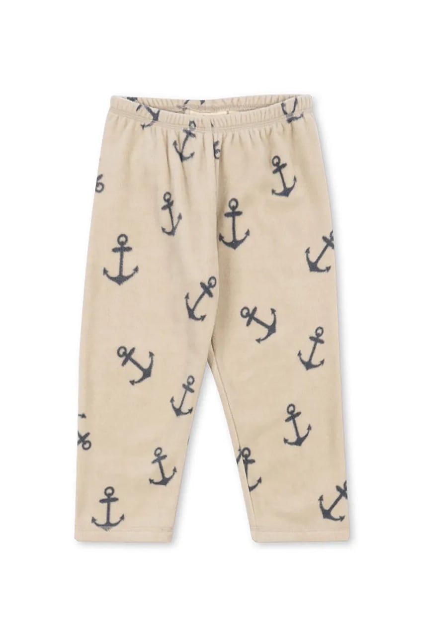 Konges Sløjd pantaloni TAVI FLEECE PANTS GRS culoarea bej, uni, KS103541