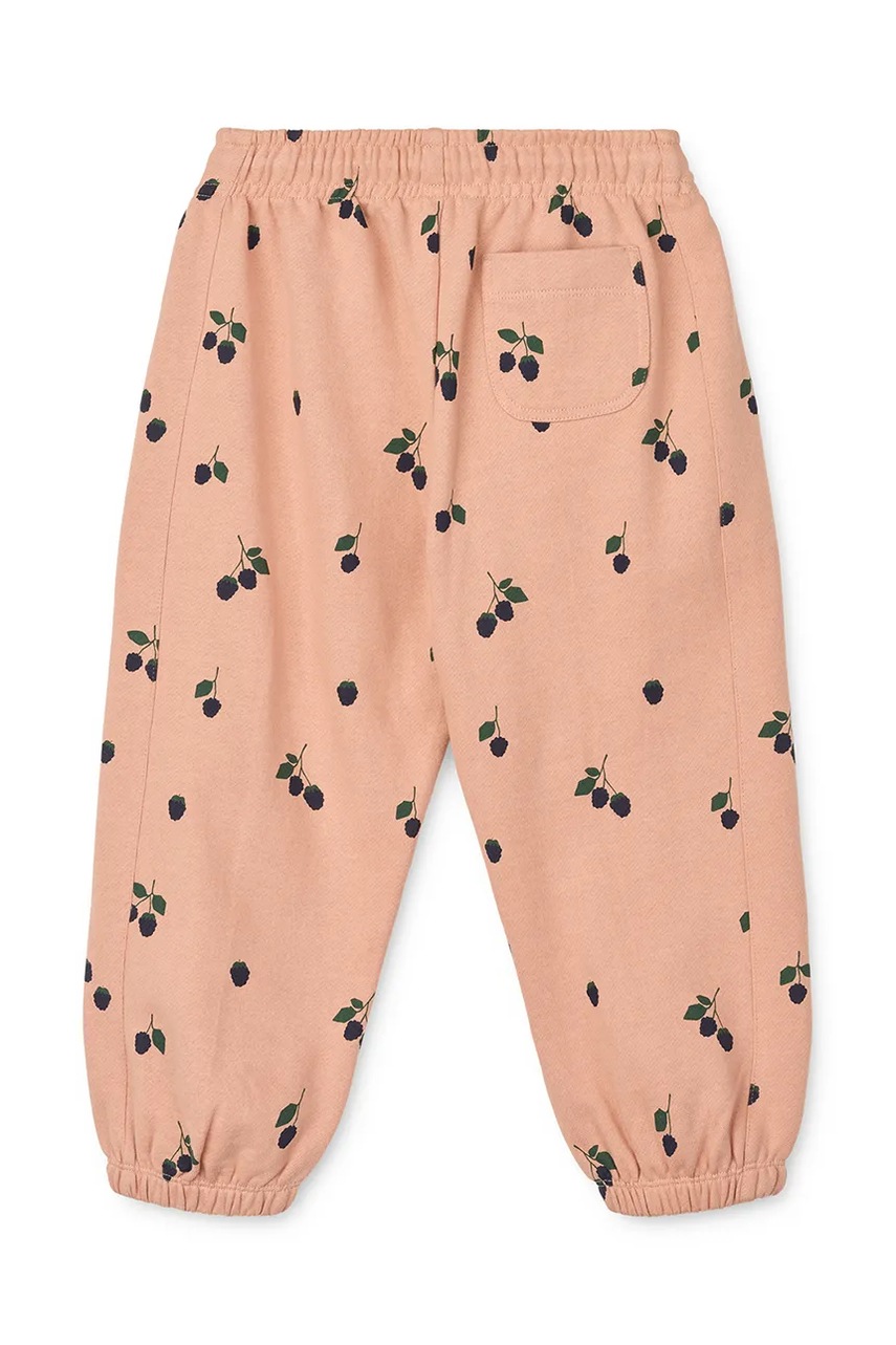 Детские хлопковые штаны Liewood Arlo Printed Sweatpants цвет оранжевый узор LW20074
