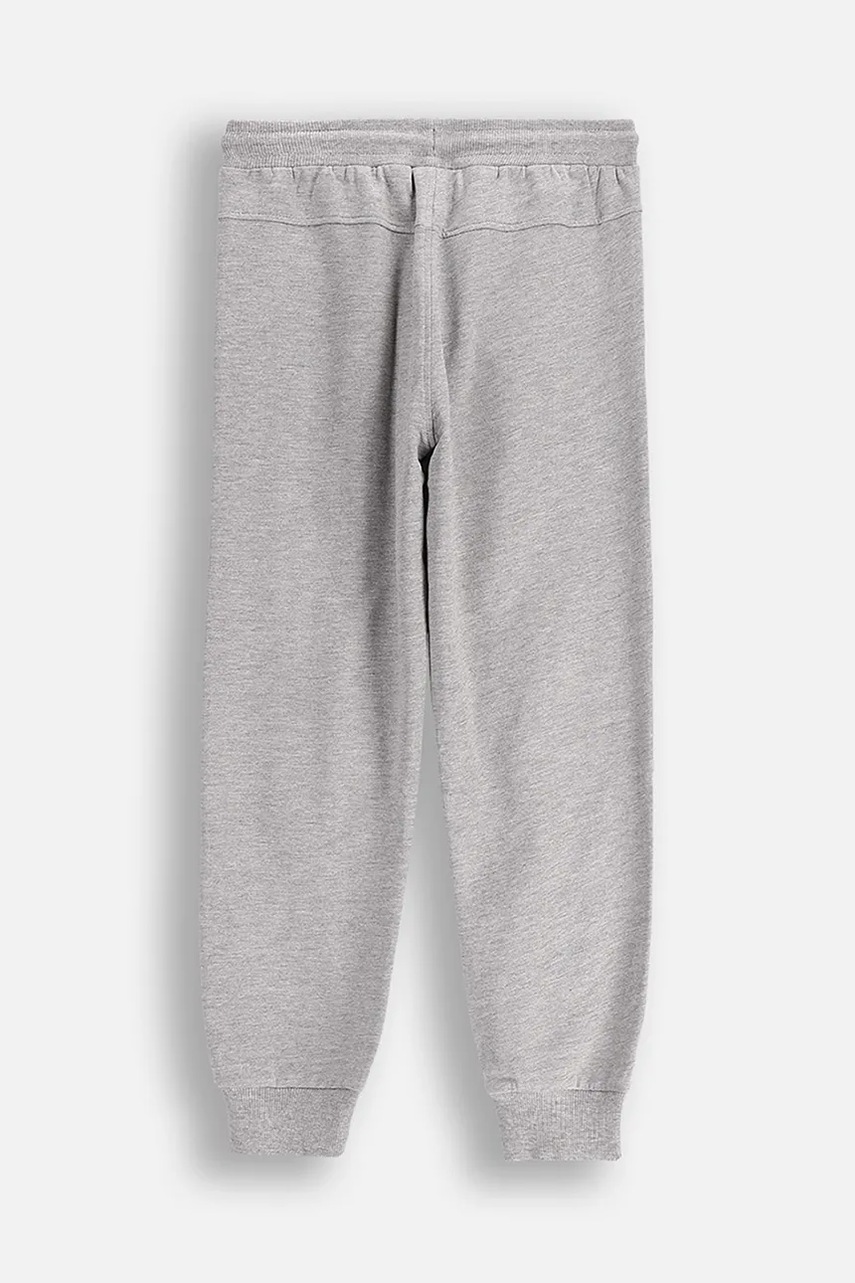 Детские хлопковые штаны Coccodrillo цвет серый однотонные EVERYDAY BOY A