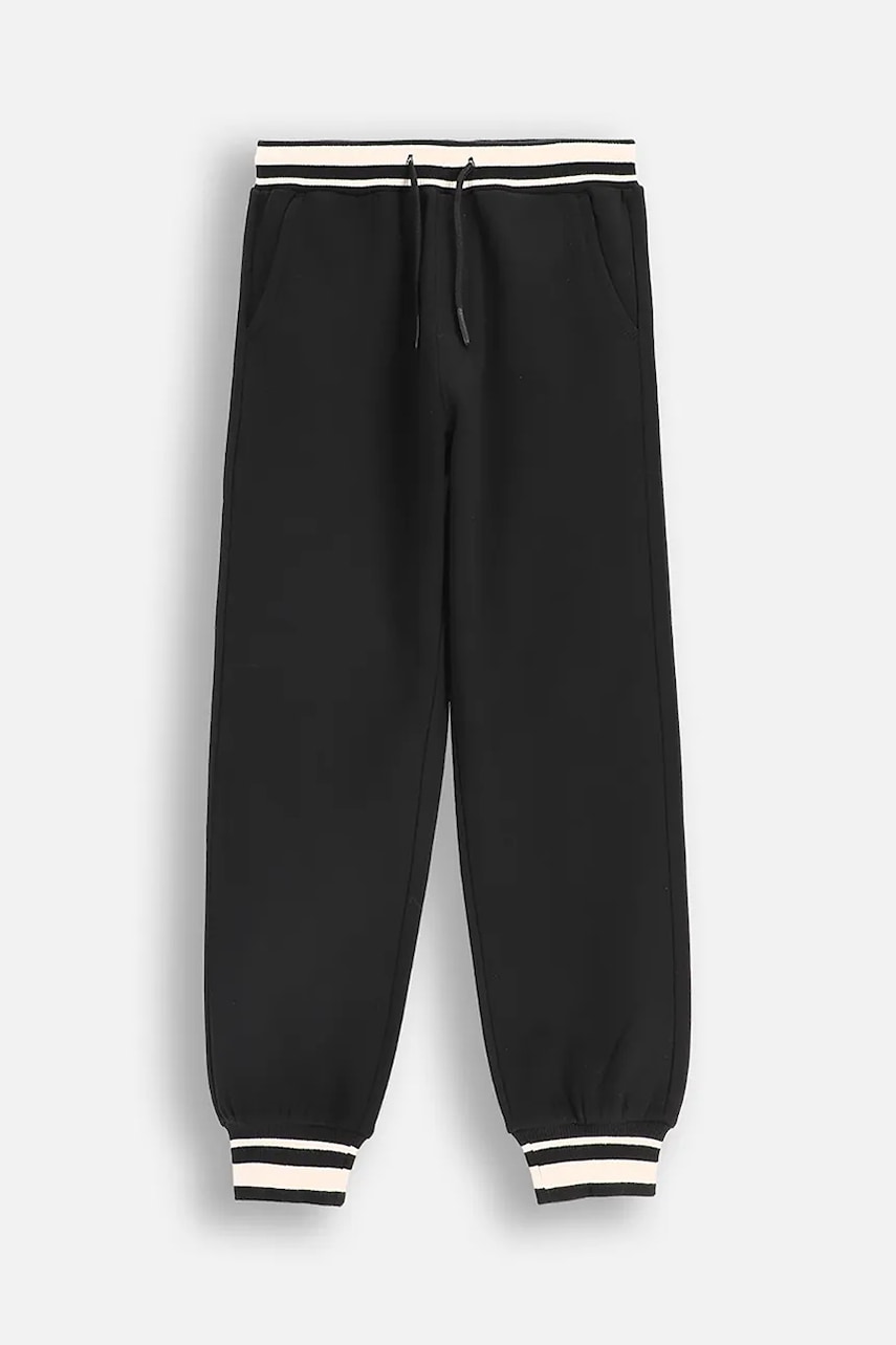 Coccodrillo pantaloni de trening pentru copii culoarea negru, cu imprimeu, EVERYDAY BOY A