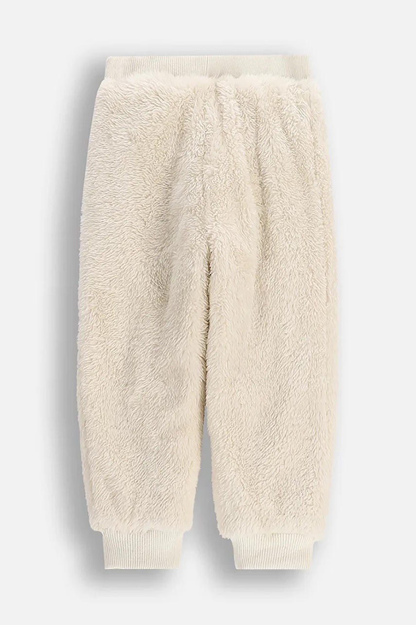 Детские флисовые спортивные штаны Coccodrillo цвет бежевый однотонные FOREST FRIENDS BOY NEWBORN