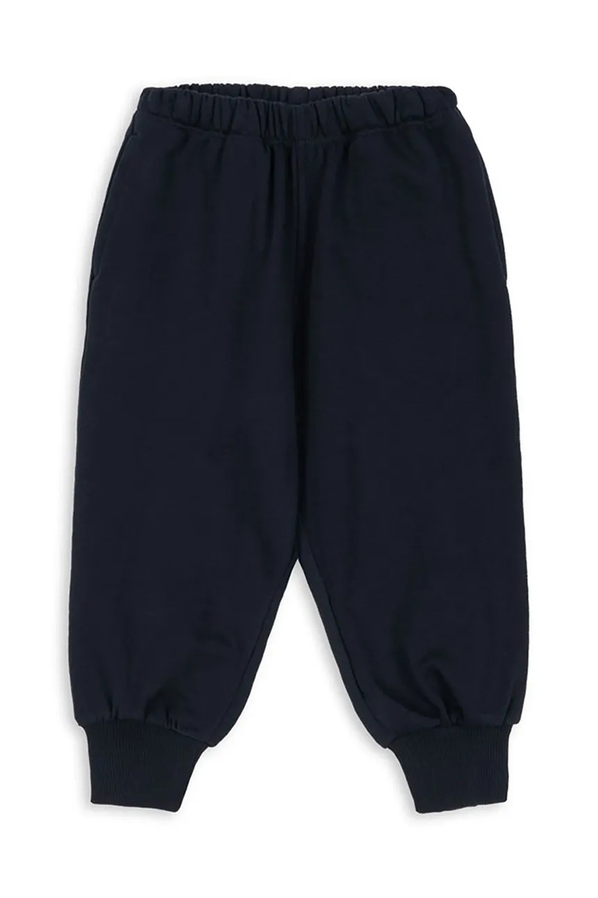 Konges Sløjd pantaloni de trening din bumbac pentru copii LOUPY LOU SWEAT PANTS OCS culoarea bleumarin, uni, KS104349
