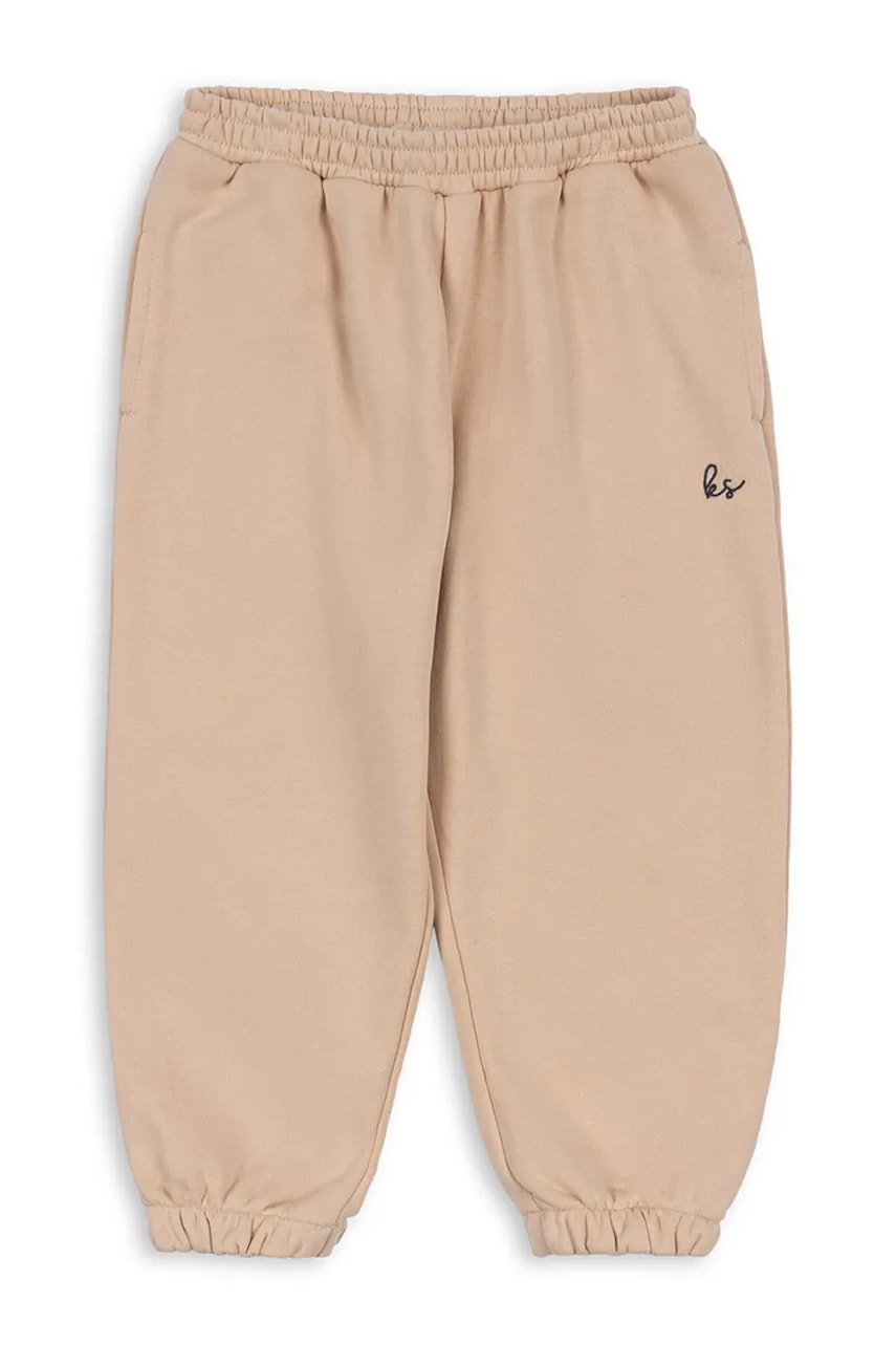 Levně Dětské tepláky Konges Sløjd LOU SWEAT PANTS GOTS béžová barva, KS104512
