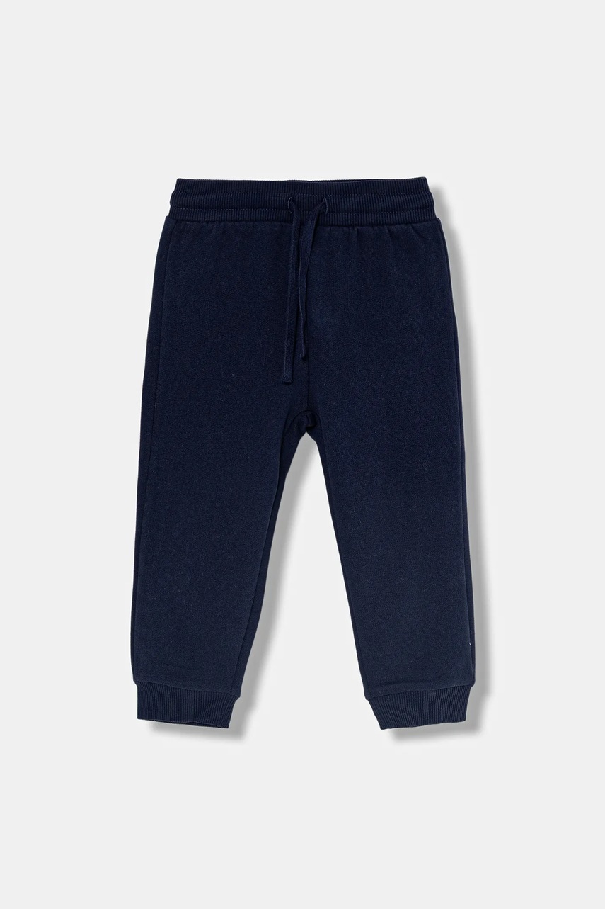 United Colors of Benetton pantaloni de trening pentru copii culoarea bleumarin, melanj, 3EB5GF04A