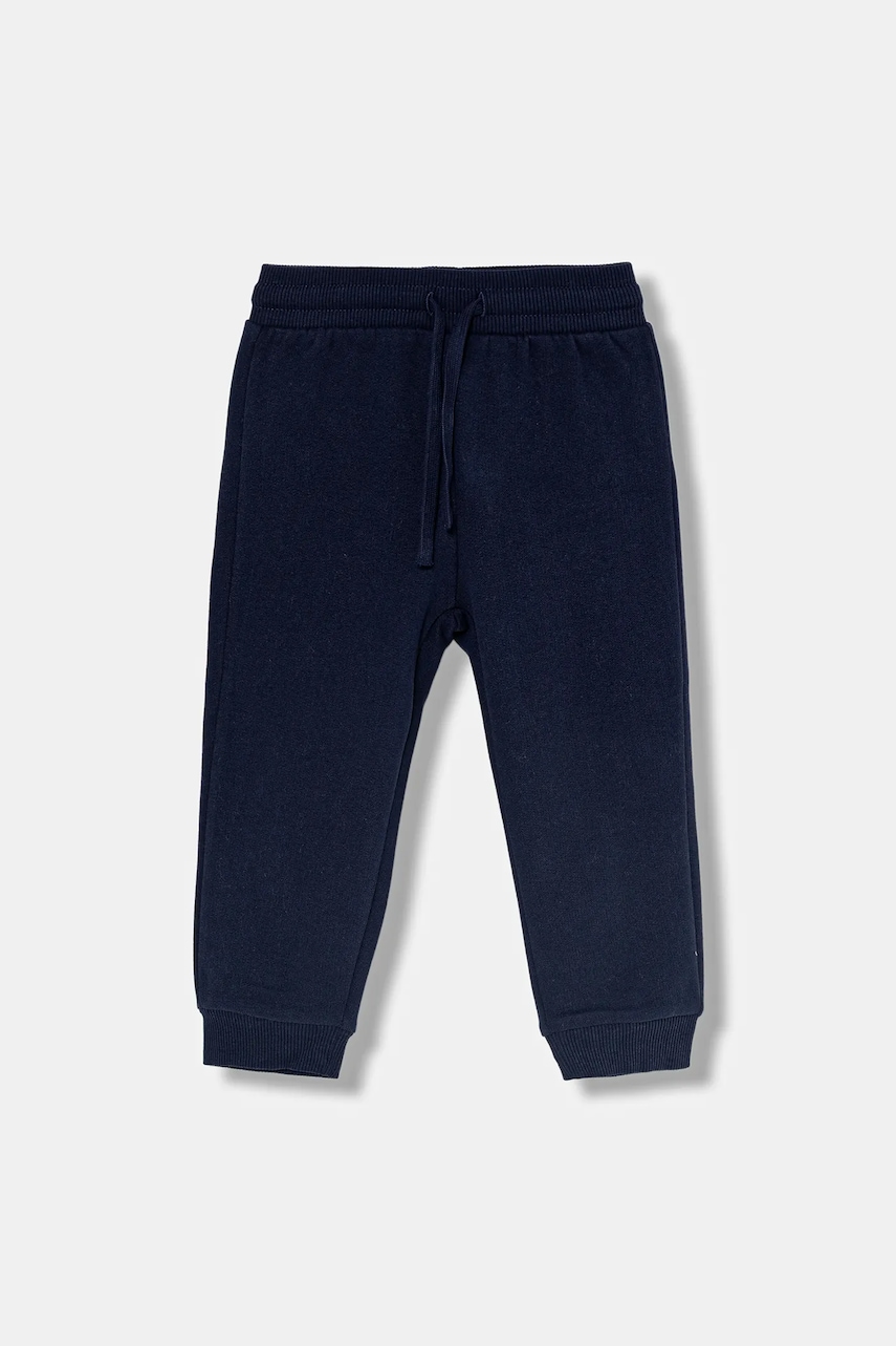 United Colors of Benetton pantaloni de trening pentru copii culoarea bleumarin, melanj, 3EB5GF04A