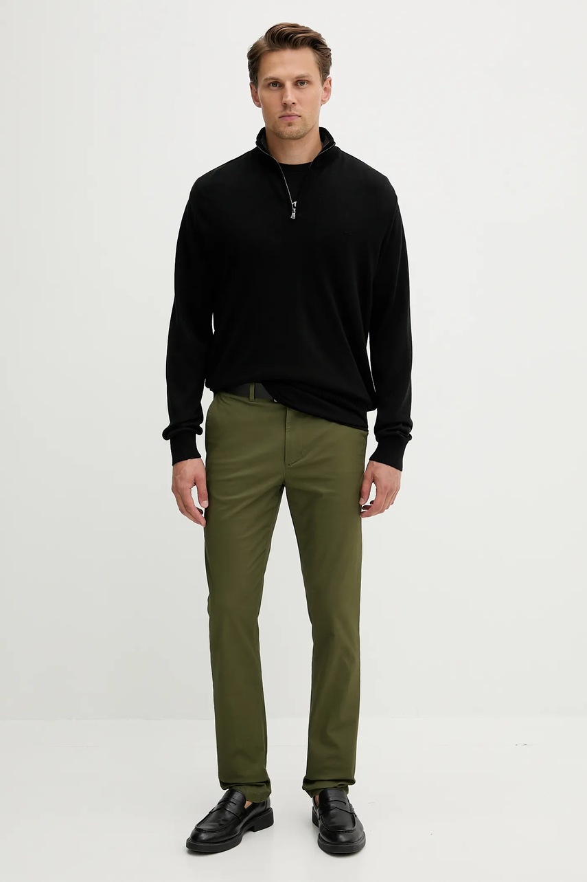 Брюки Tommy Hilfiger цвет зелёный прямые MW0MW40262