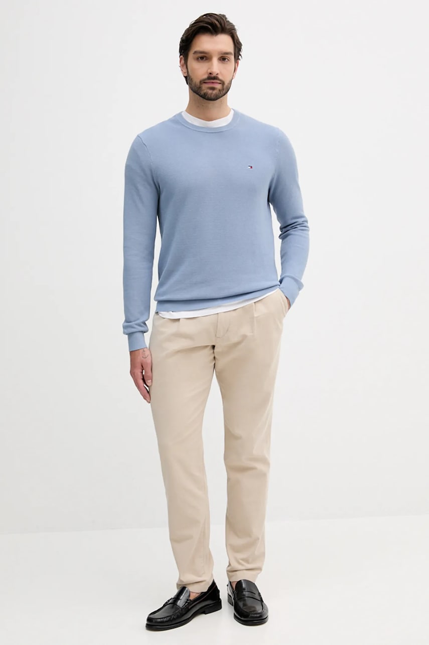 Брюки Tommy Hilfiger цвет бежевый фасон chinos MW0MW40699 Брюки Tommy Hilfiger цвет бежевый фасон chinos MW0MW40699