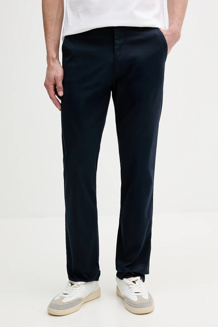 Levně Kalhoty Calvin Klein pánské, tmavomodrá barva, LV040EM633