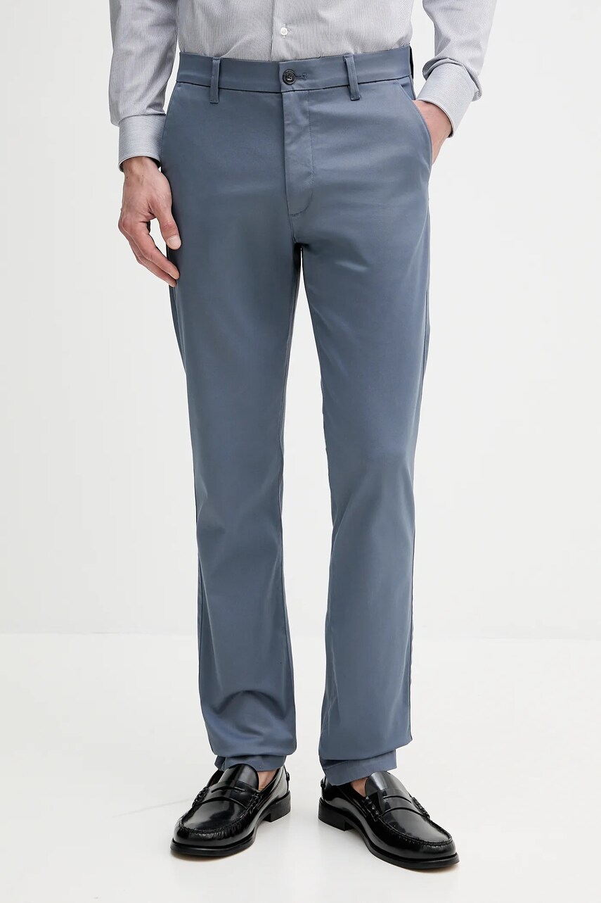 Levně Kalhoty Calvin Klein pánské, modrá barva, LV040EM633