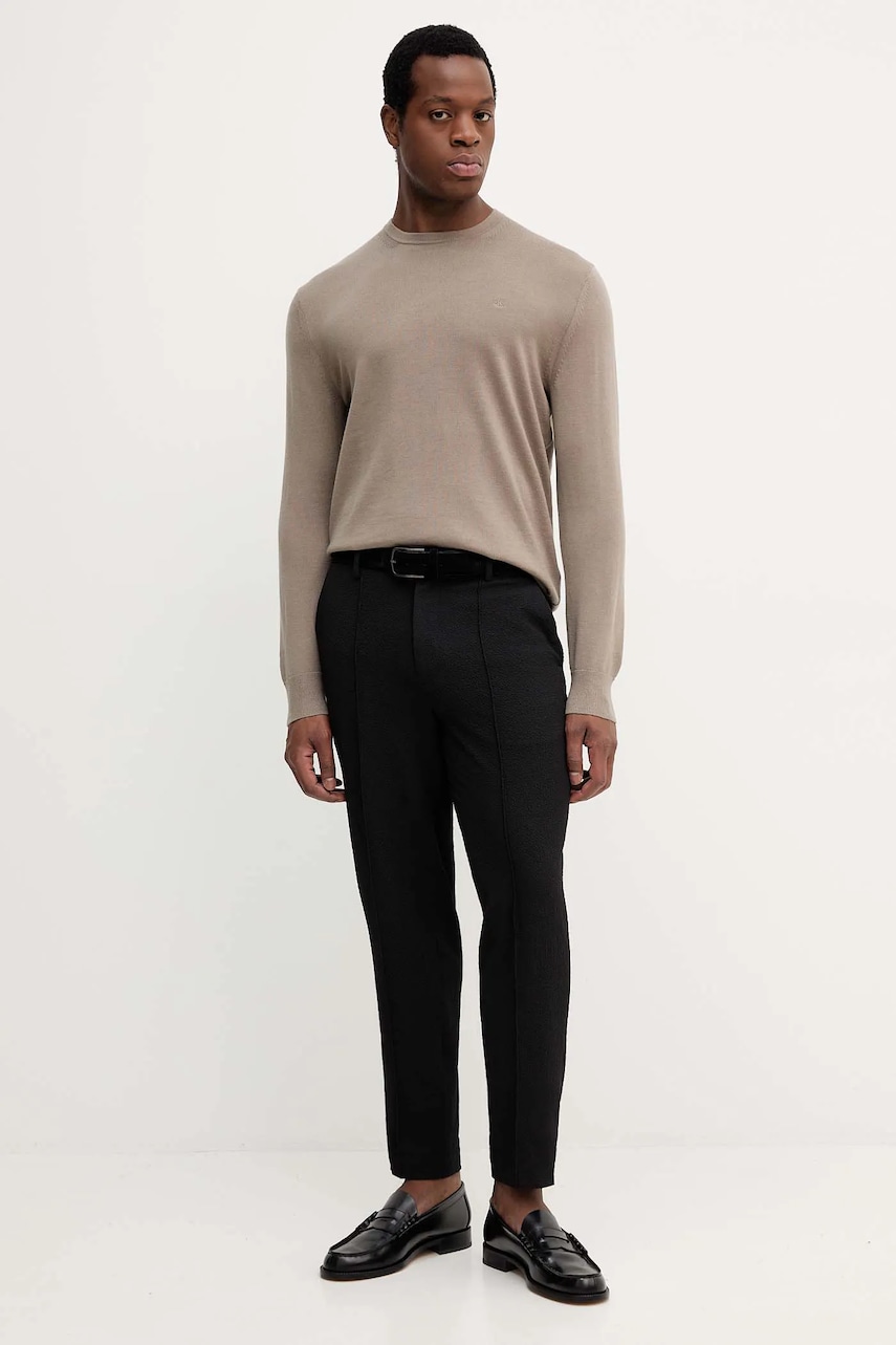 Брюки Calvin Klein цвет чёрный прямые LV04LC427G