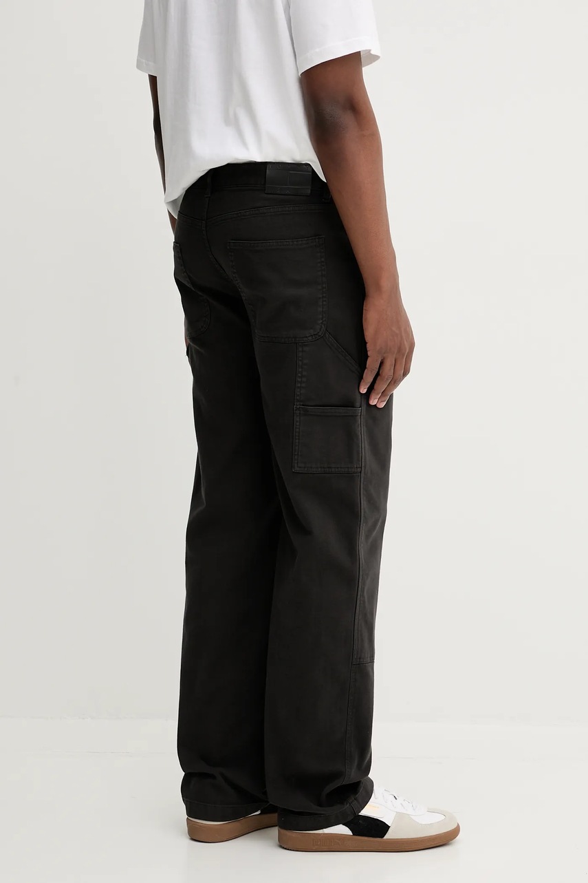 Παντελόνι Tommy Jeans χρώμα: μαύρο, DM0DM21703 φωτογραφία