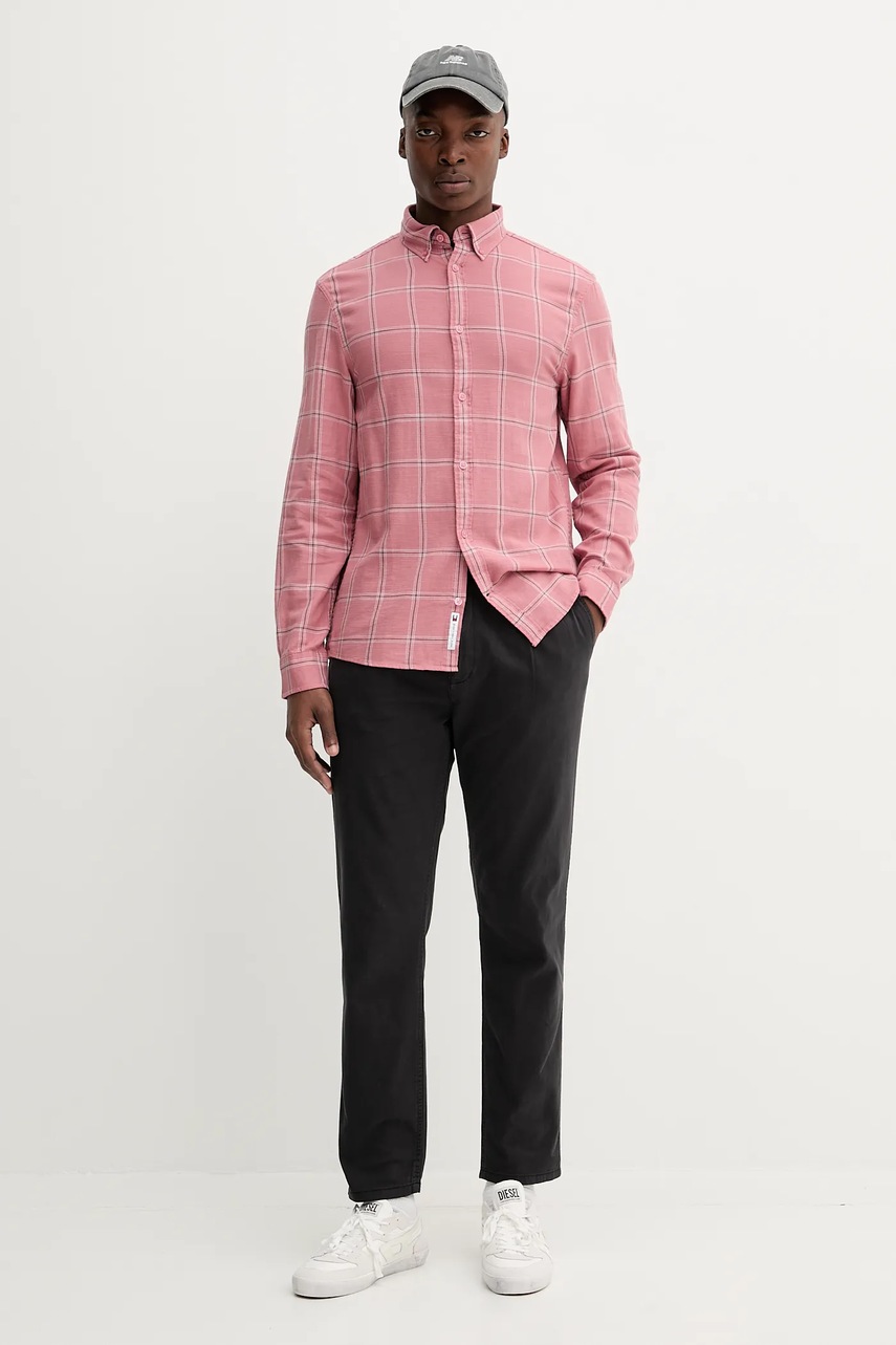 Хлопковые брюки Tommy Jeans цвет чёрный прямые DM0DM21705