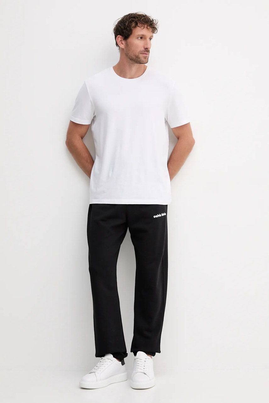 Спортивные штаны Calvin Klein Jeans цвет чёрный с принтом LV04RC294G