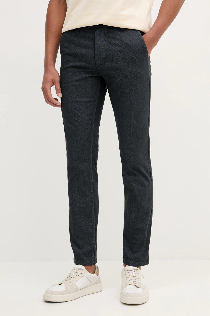 BOSS Orange pantaloni culoarea gri, mulata, 50542977