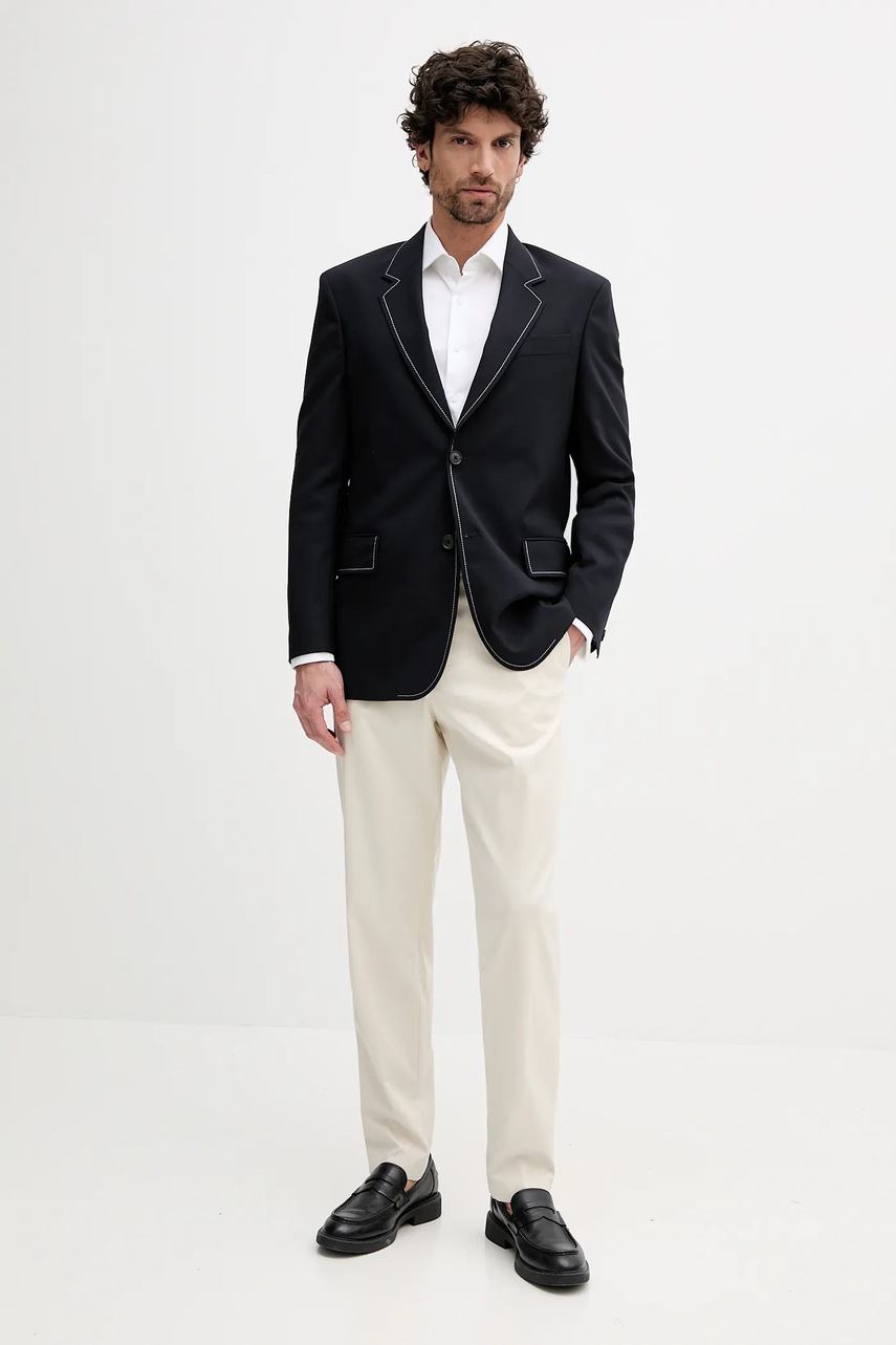 Брюки BOSS цвет бежевый фасон chinos 50544005