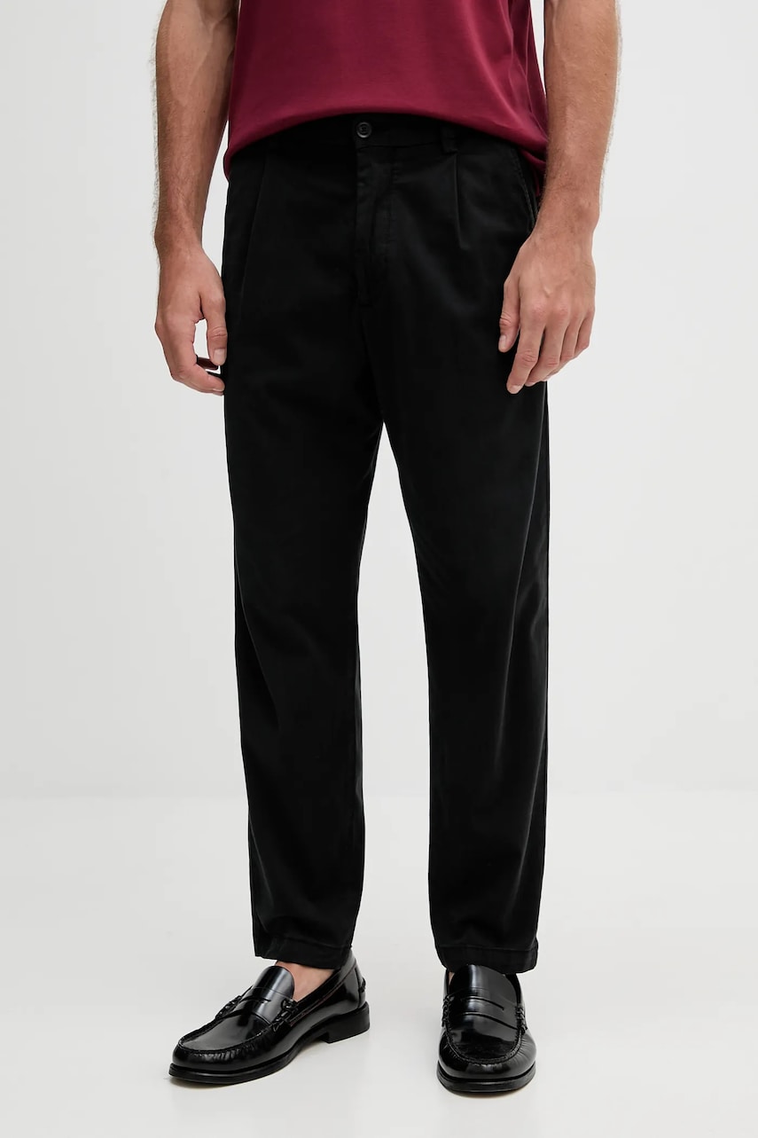 BOSS pantaloni culoarea negru, mulată, 50546894