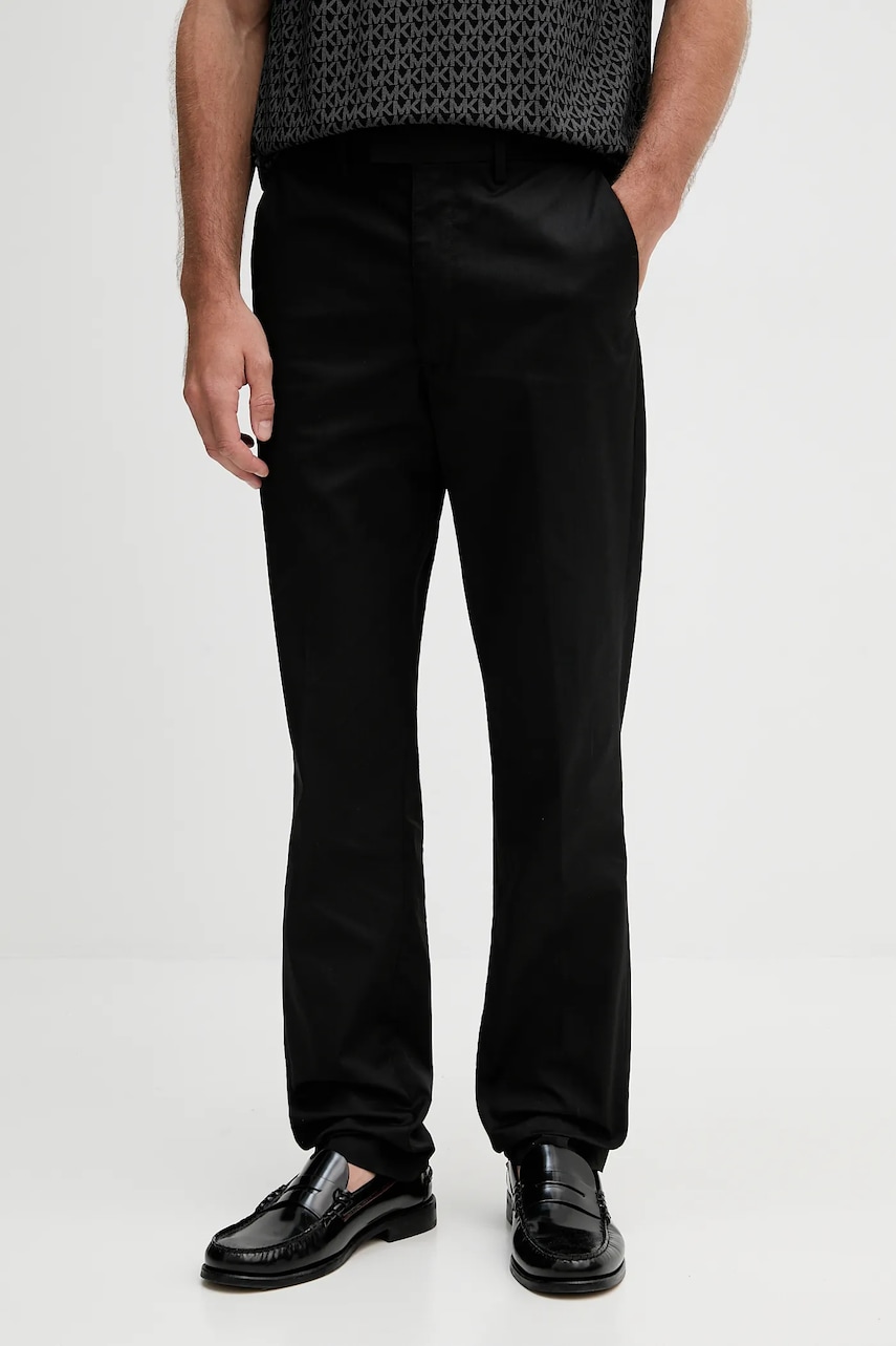 Michael Kors pantaloni culoarea negru, cu fason chinos, CT53054HVS