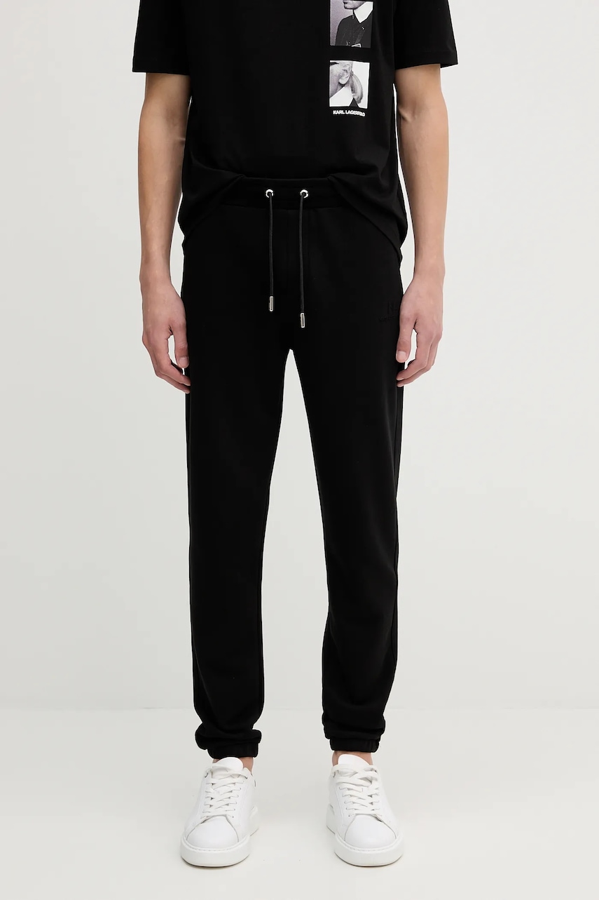 Karl Lagerfeld pantaloni de trening culoarea negru, uni, 554910.705008