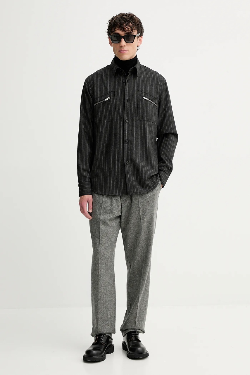 Брюки с шерстью Iceberg цвет серый прямые B080 3080