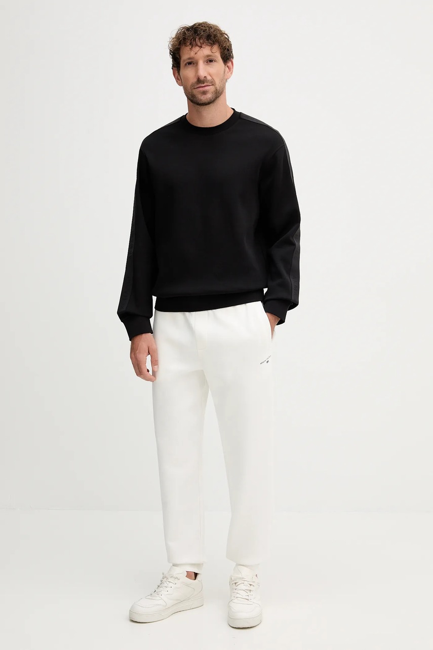 Спортивные штаны Armani Exchange цвет бежевый с принтом XM000978 AF10818