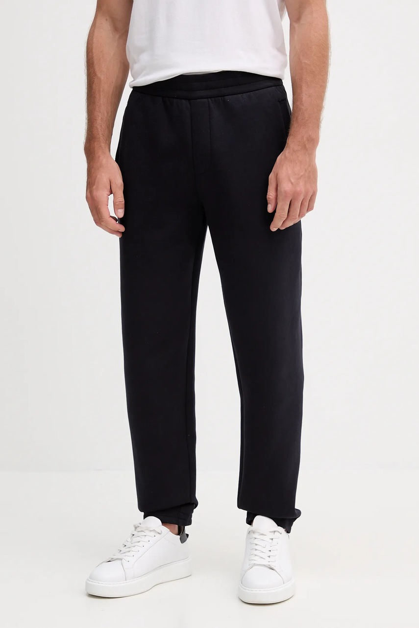 Armani Exchange pantaloni de trening culoarea albastru marin, cu imprimeu, XM000978 AF10818