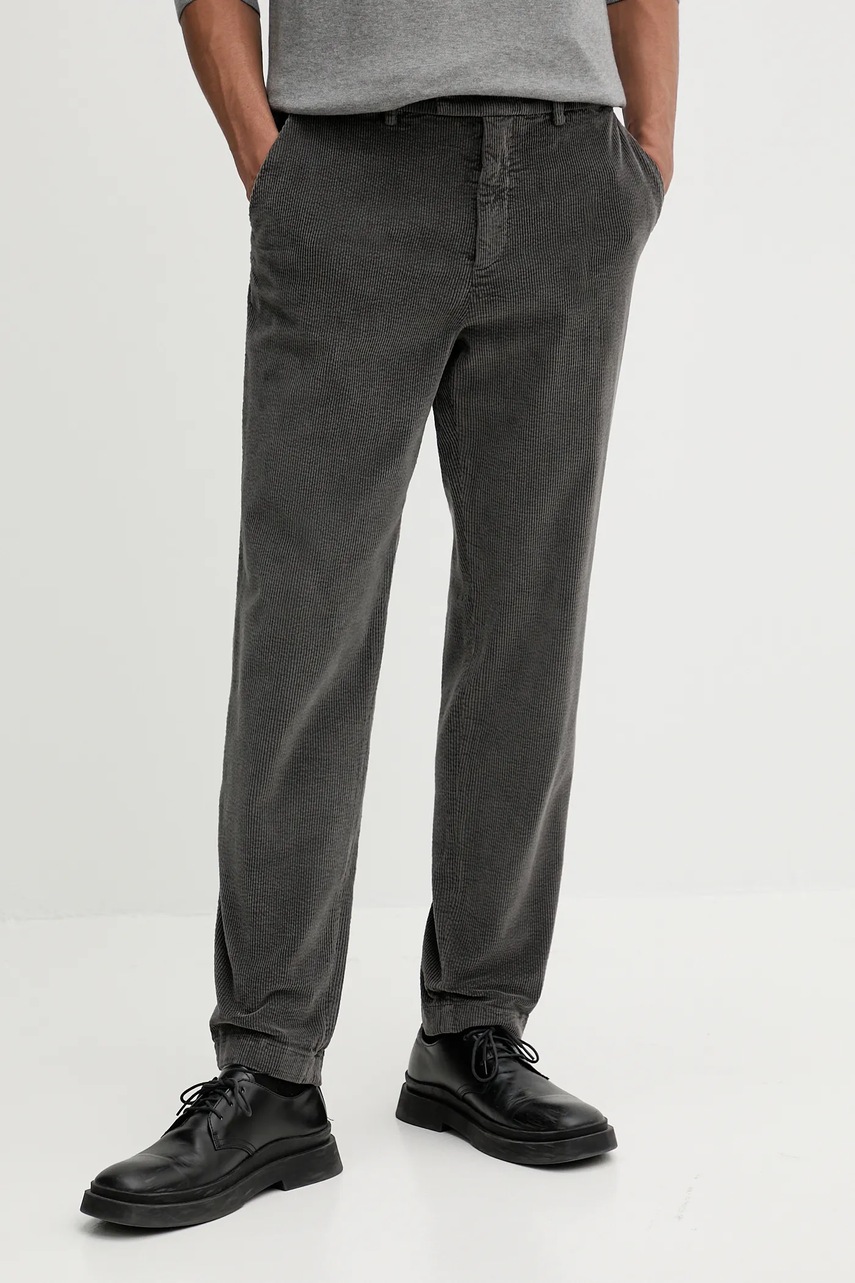 Levně Manšestrové kalhoty BARENA VENEZIA Pantalone Capovae pánské, šedá barva, PAU5260.2784