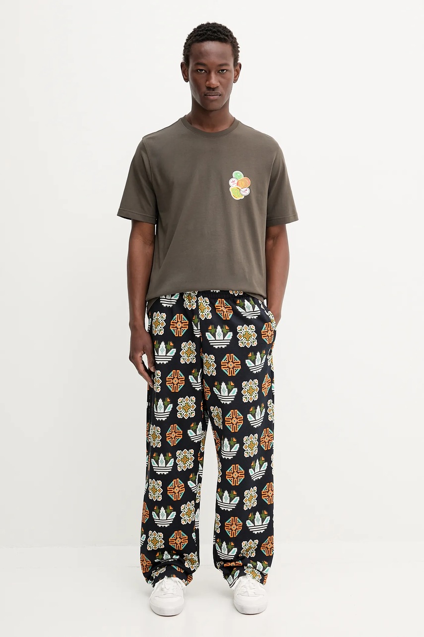 Спортивные штаны adidas Originals Graphic Lo Tp цвет чёрный узор JW3503