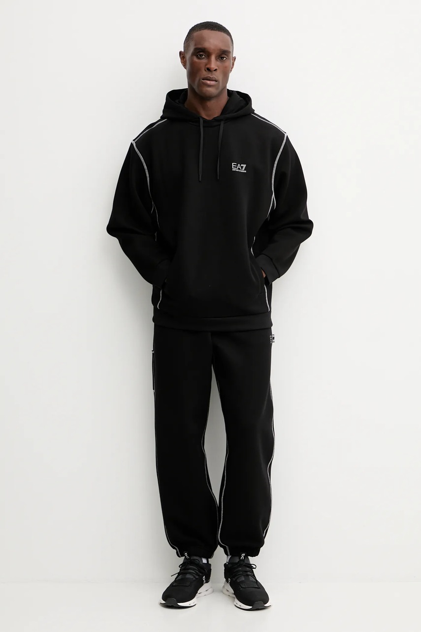 Спортивные штаны EA7 Emporio Armani цвет чёрный с аппликацией AF13538.7M000663