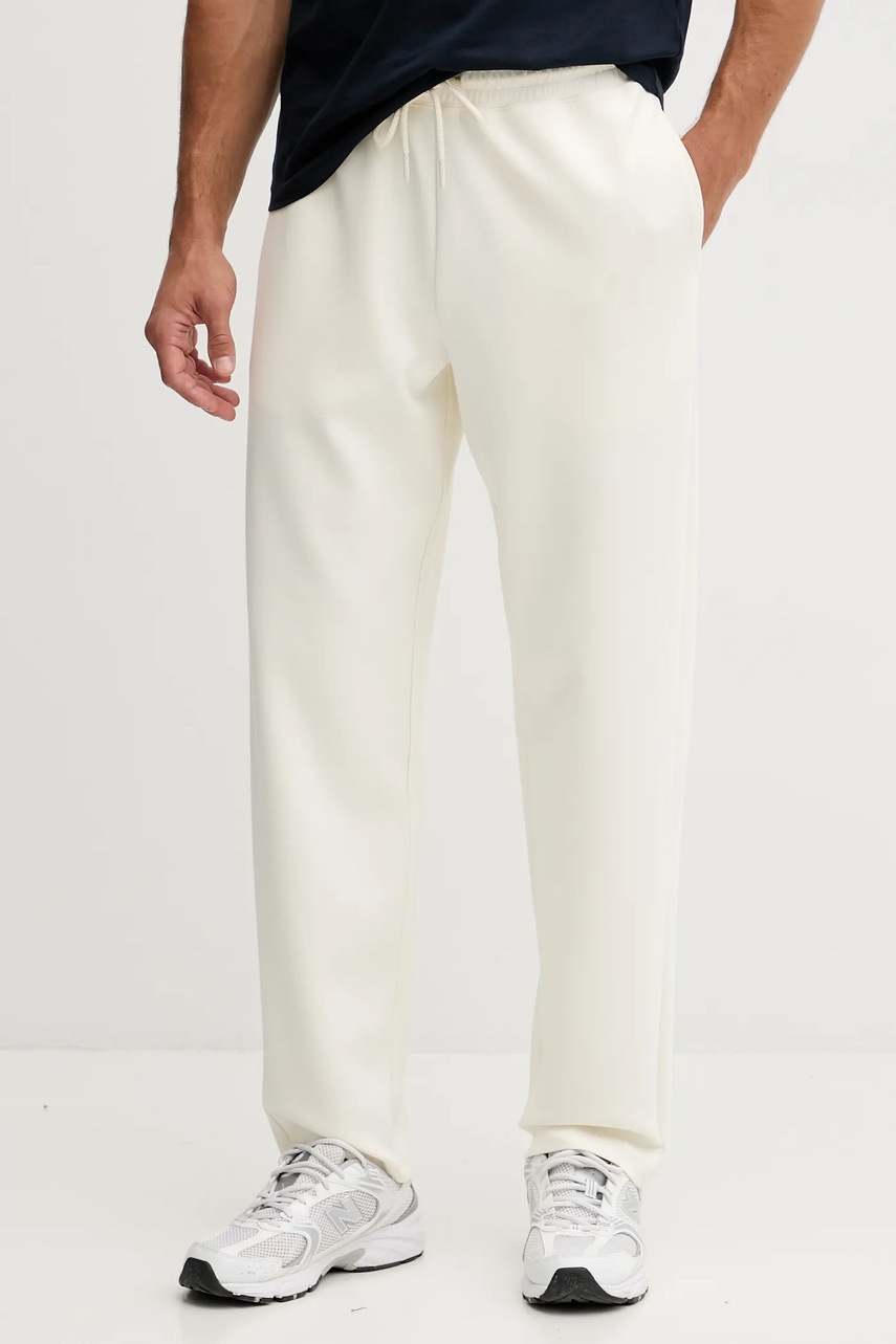 EA7 Emporio Armani pantaloni de trening culoarea bej, uni, AF13790.7X000133