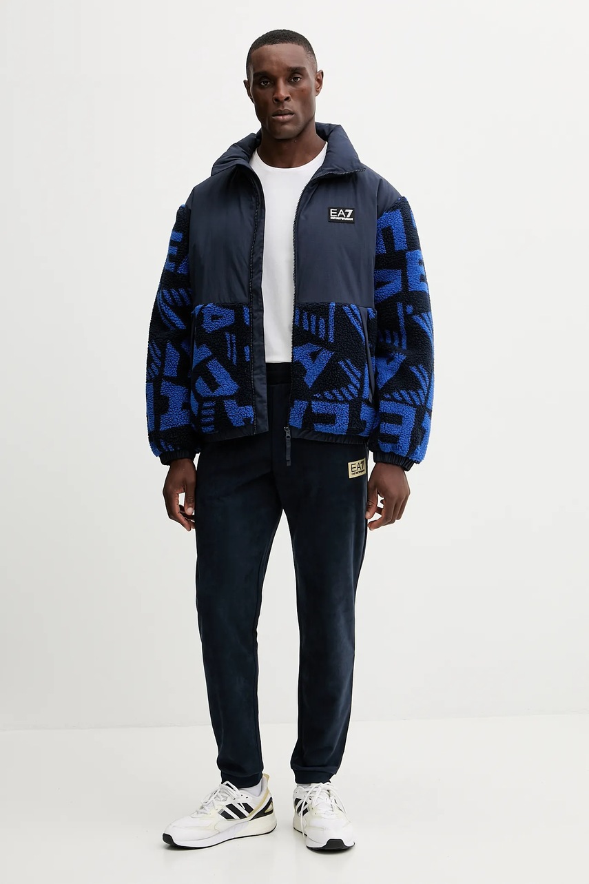 Спортивные штаны EA7 Emporio Armani цвет синий однотонные AF16718.7M000676